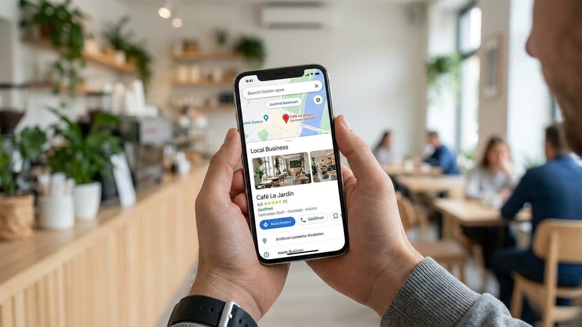 Karten-App mit lokalem Eintrag (Bild KI-gestützt erstellt)