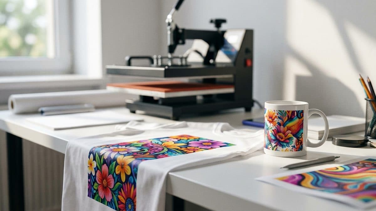 Sublimationsdruck auf Polyester (Bild KI-gestützt erstellt)