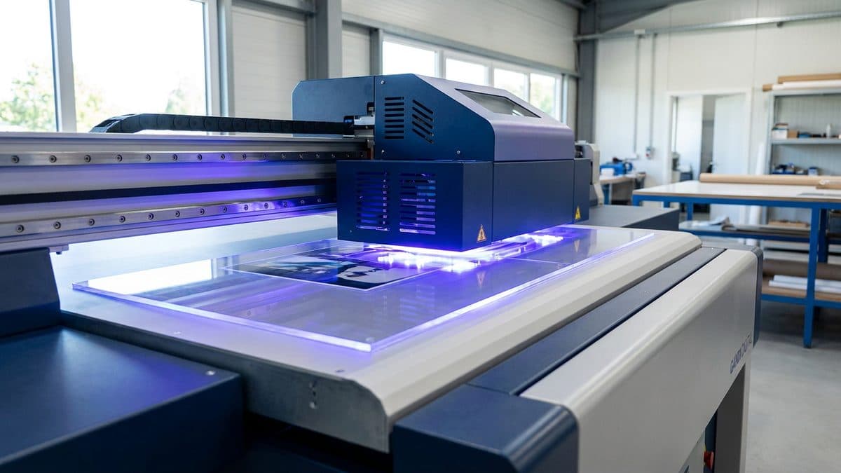 UV-Flachbettdruck auf Acryl (Bild KI-gestützt erstellt)